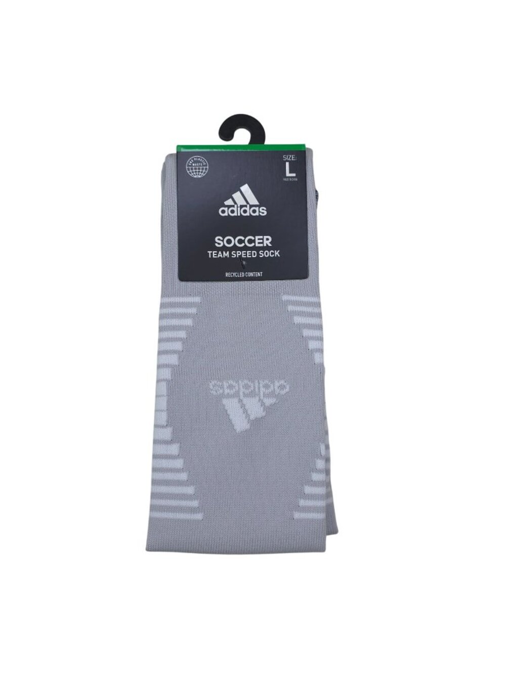 Adidas Soccer Team Speed Socks Large Aeroready Compression Wicking Gray